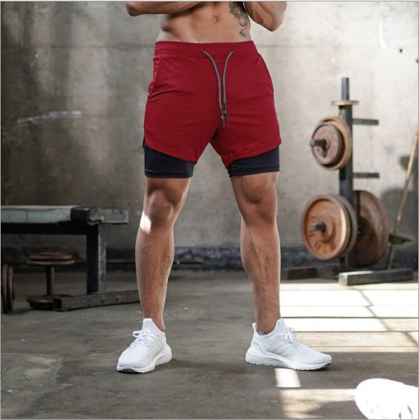 Summer Running Shorts Men 2 in 1 Sports Shorts