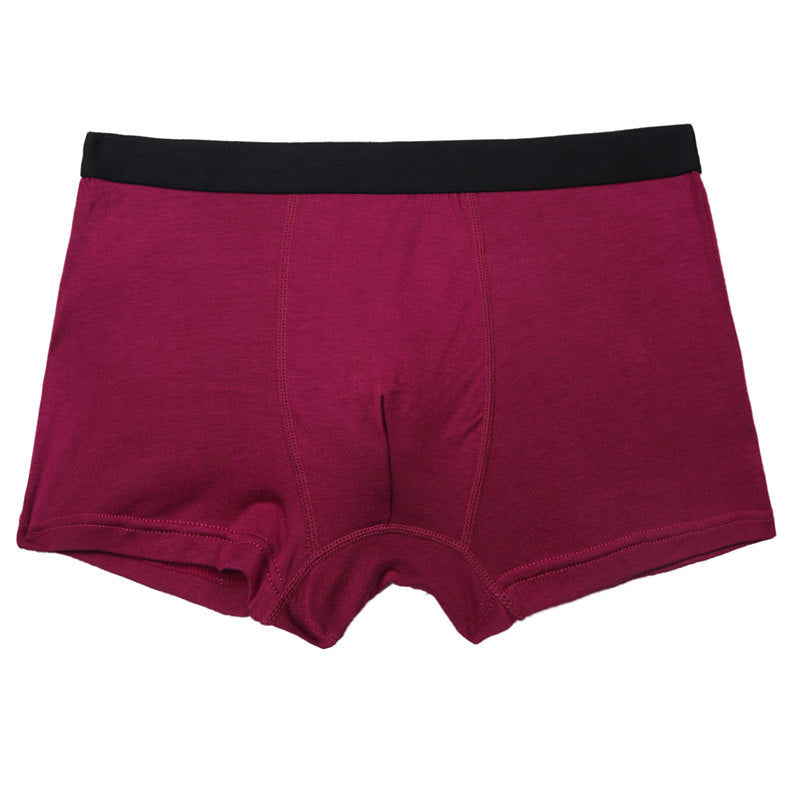 Pure Color Bamboo Fiber Men Underwear