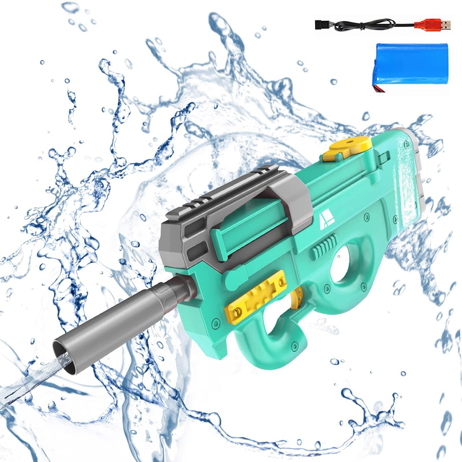 New P90 Electric Water Gun High-Tech Kids Toys Outdoor Beach Pool Large Capacity Summer Gel Blasting Water Gun For Adults Image