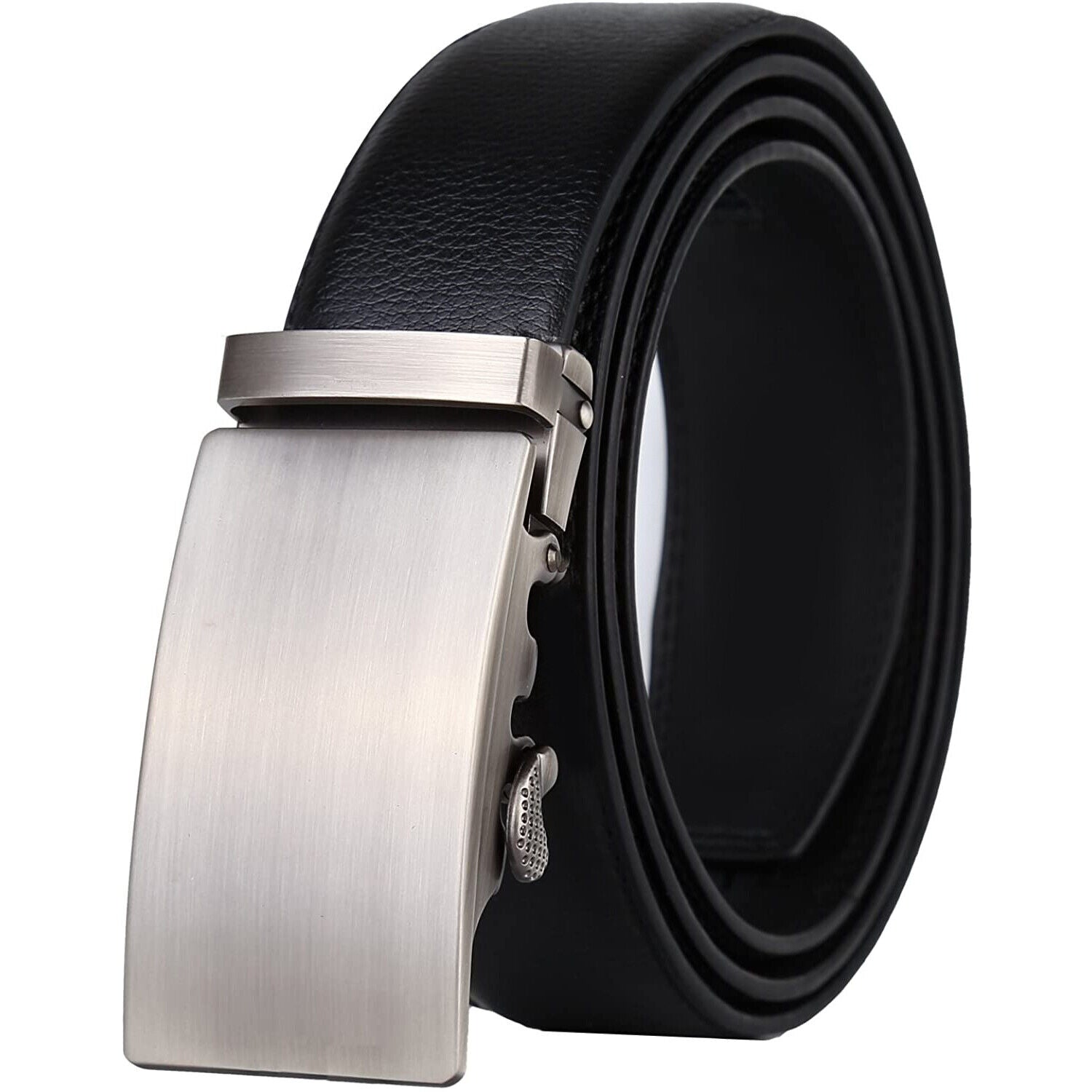 Microfiber Leather Mens Ratchet Belt, Belts For Men Adjustable Automatic Buckle Image