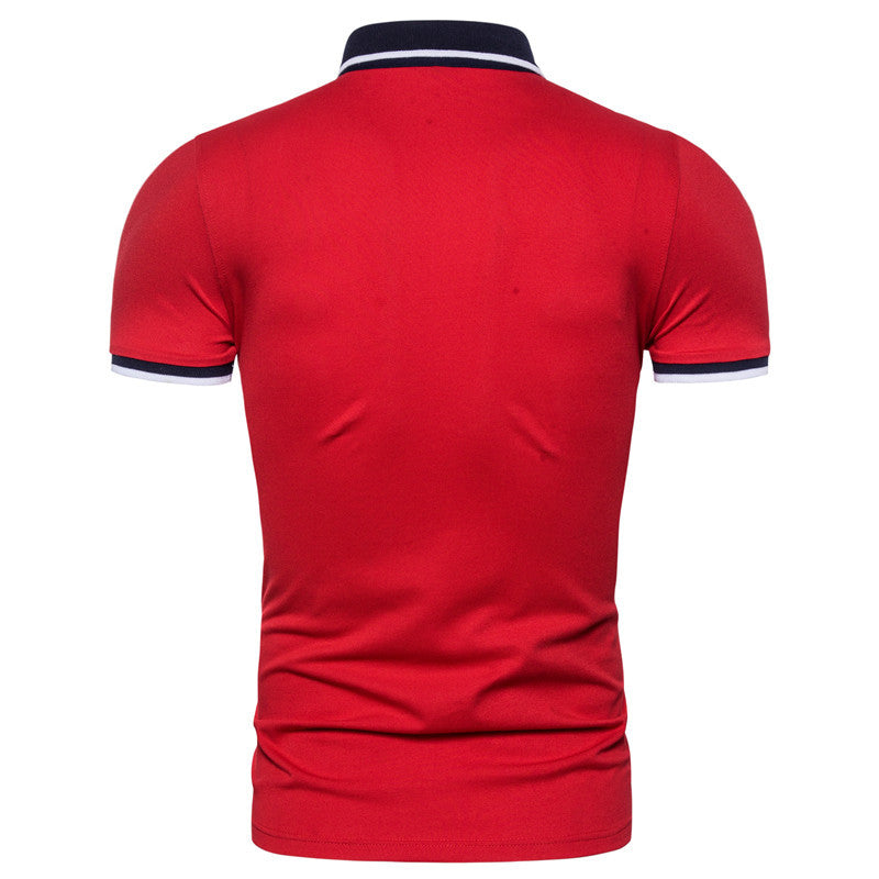 Men's Stitching POLO Shirt Plus Size Men's Short Sleeves Image