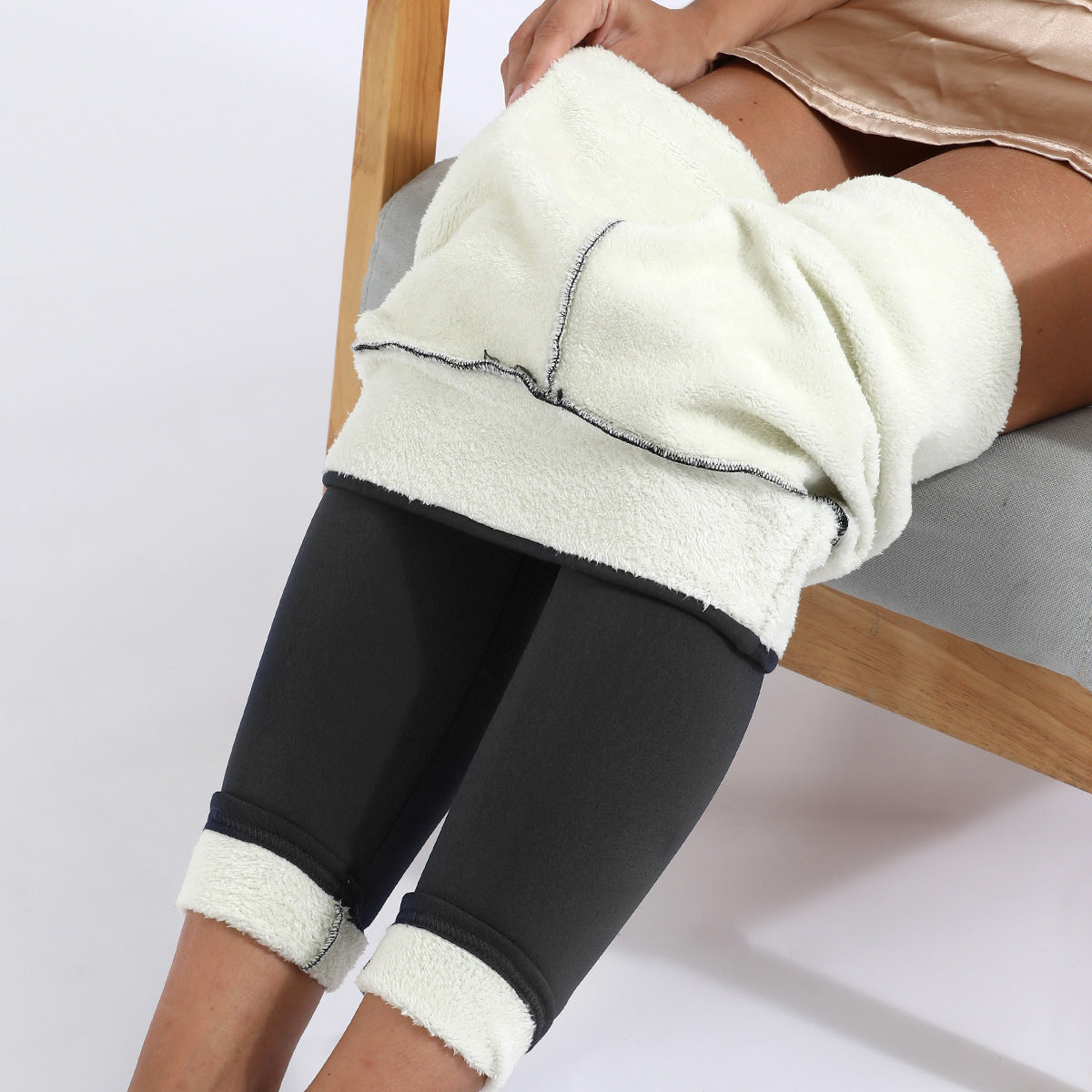 Winter Leggings Warm Thick High Stretch Lamb Cashmere Leggins Skinny Fitness Woman Pants Image