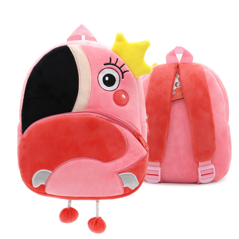 Cute Plush Backpacks Kindergarten Cartoon School Bags Children Animal Toys Bag Image