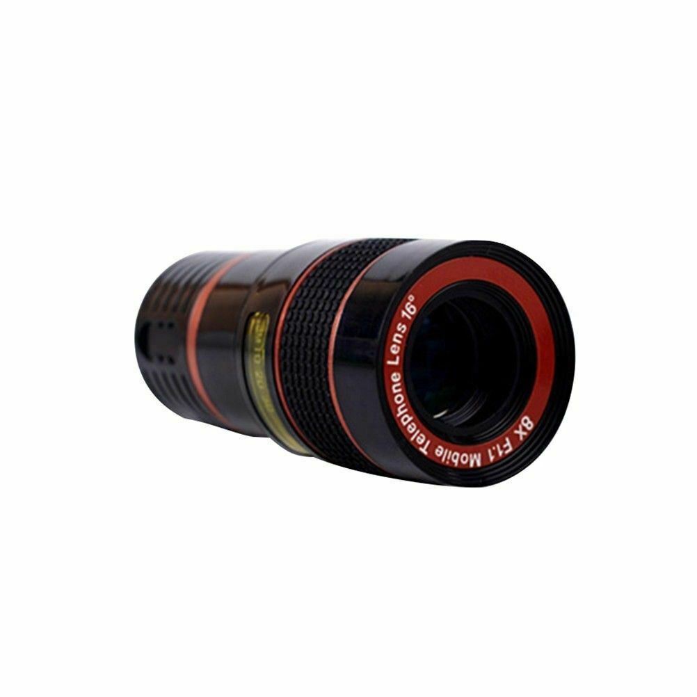 HD 8X Clip On Optical Zoom Telescope Camera Lens For Universal Mobile Cell Phone Image