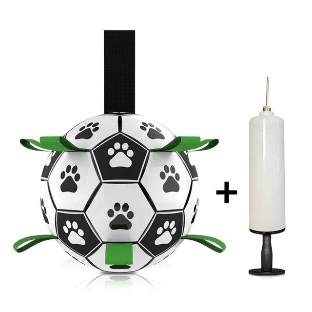 Dog Toys Interactive Pet Football Toys with Grab Tabs Dog Outdoor training Soccer Pet Bite Chew Balls for Dog accessories Image