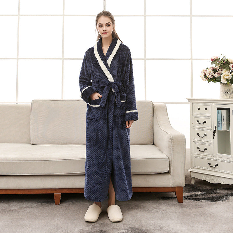 Women Pajamas Couple Gown Bathrobe Winter Robe Image