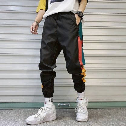 2021 summer men's sports pants Korean version of the trend loose casual Harlan sweatpants men's beam feet pants men's tide