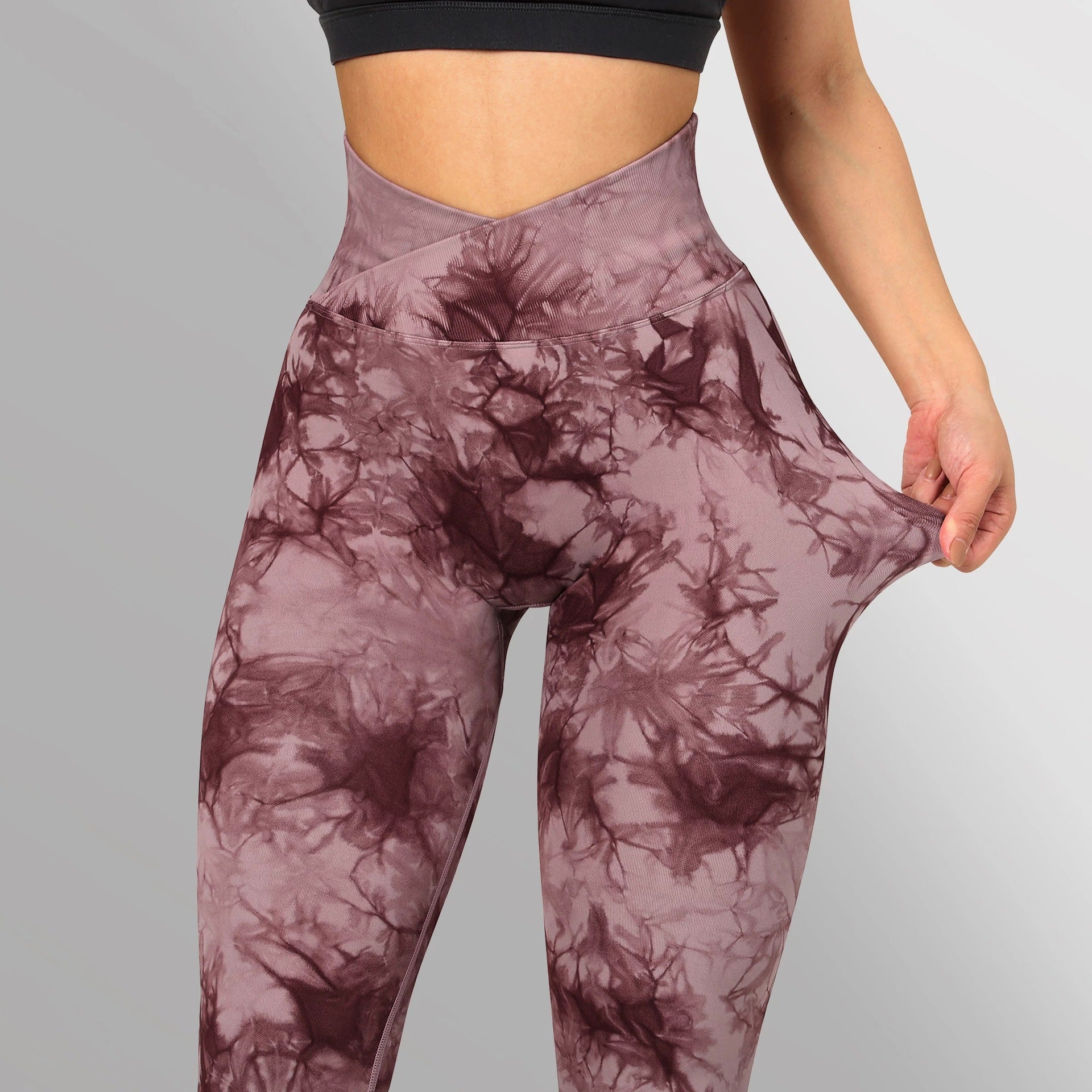 Seamless Tie Dye Leggings Women Yoga Pants Push Up Sport Fitness Running Gym Leggings Image