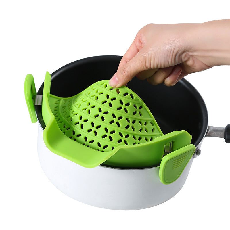 Kitchen Gadgets Silicone Pot Side Drain Stopper Image