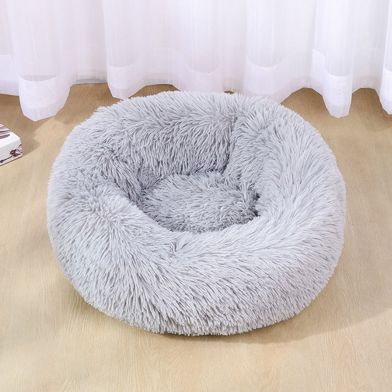 Dog Bed Super Soft Washable Long Plush Pet Kennel Deep Sleep Dog House Velvet Mats Sofa For Dog Basket Pet Cat Bed Image
