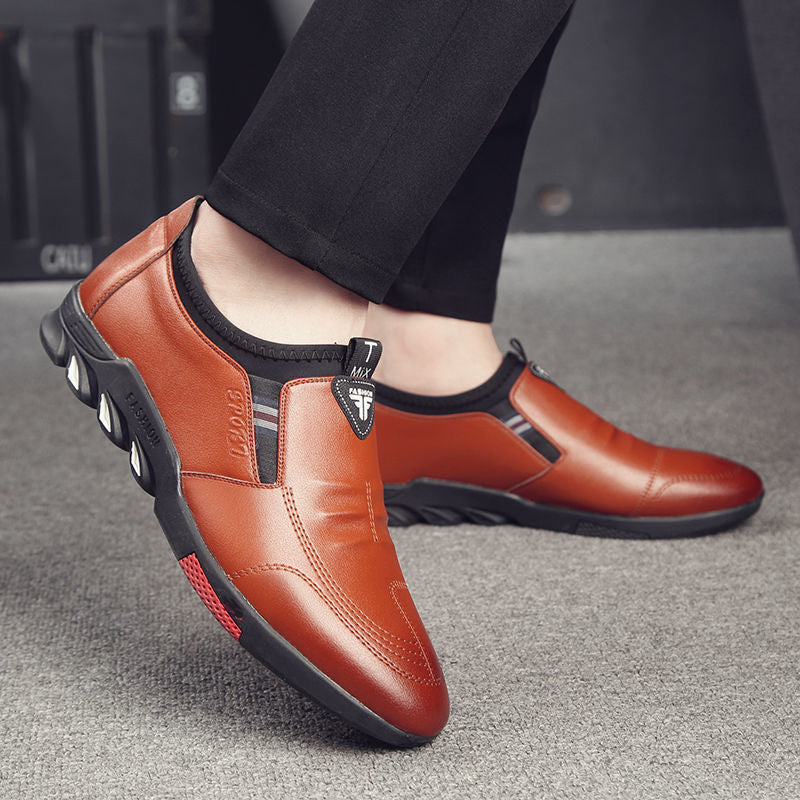 Leather Shoes Mens Leather Spring New Mens Business Image