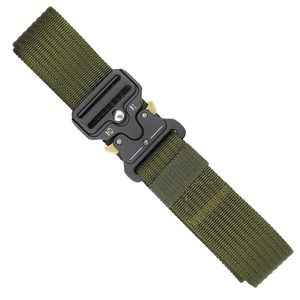 Military Tactical Belt Heavy Duty Security Working Utility Nylon Army Waistband Image
