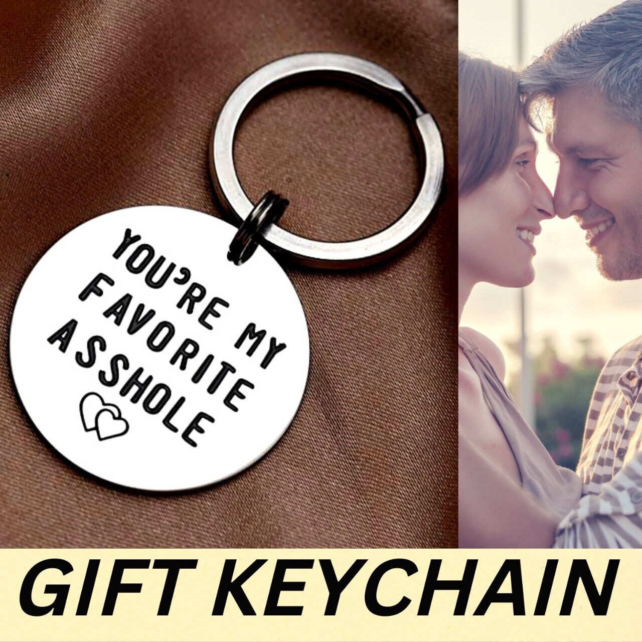 Funny Keychain Novelty Gag Gifts For Him Boyfriend Husband Valentine's Love Tag