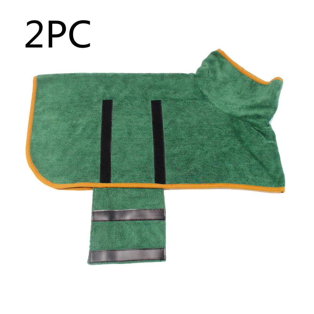 Absorbent Pet Bathrobe With Waist-wrapped Microfiber Image