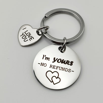 Romantic Couples Keychain Gift For Her Him Girlfriend Boyfriend Love Keyring Tag