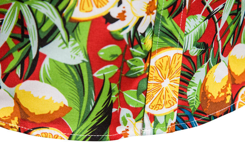 Mens Casual Long Sleeved Floral Shirt Image
