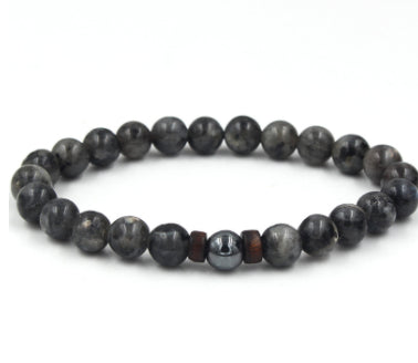 Personality Men's Black Volcanic Stone Bracelet Image