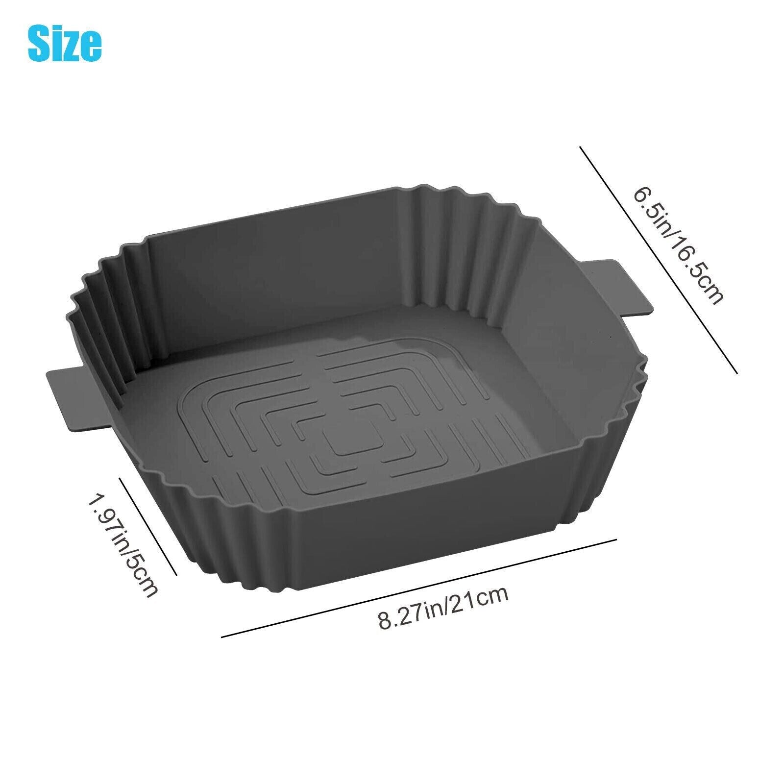 Air Fryer Silicone Pot Basket Liners Non-Stick Safe Oven Baking Tray Accessories Image