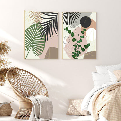 Tropical Plant Leaf Wall Art Canvas Painting