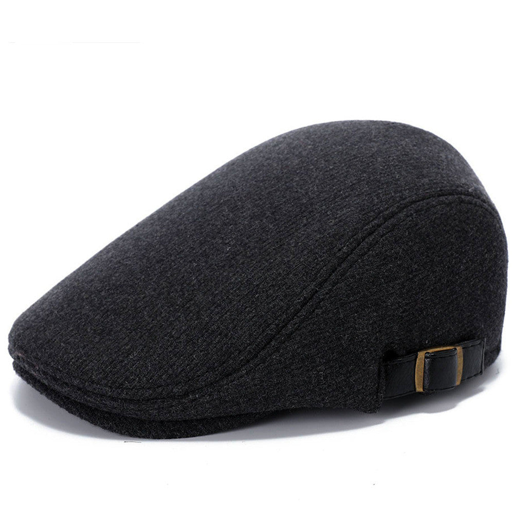 Outdoor Autumn And Winter Woolen Hat Men's Beret Image