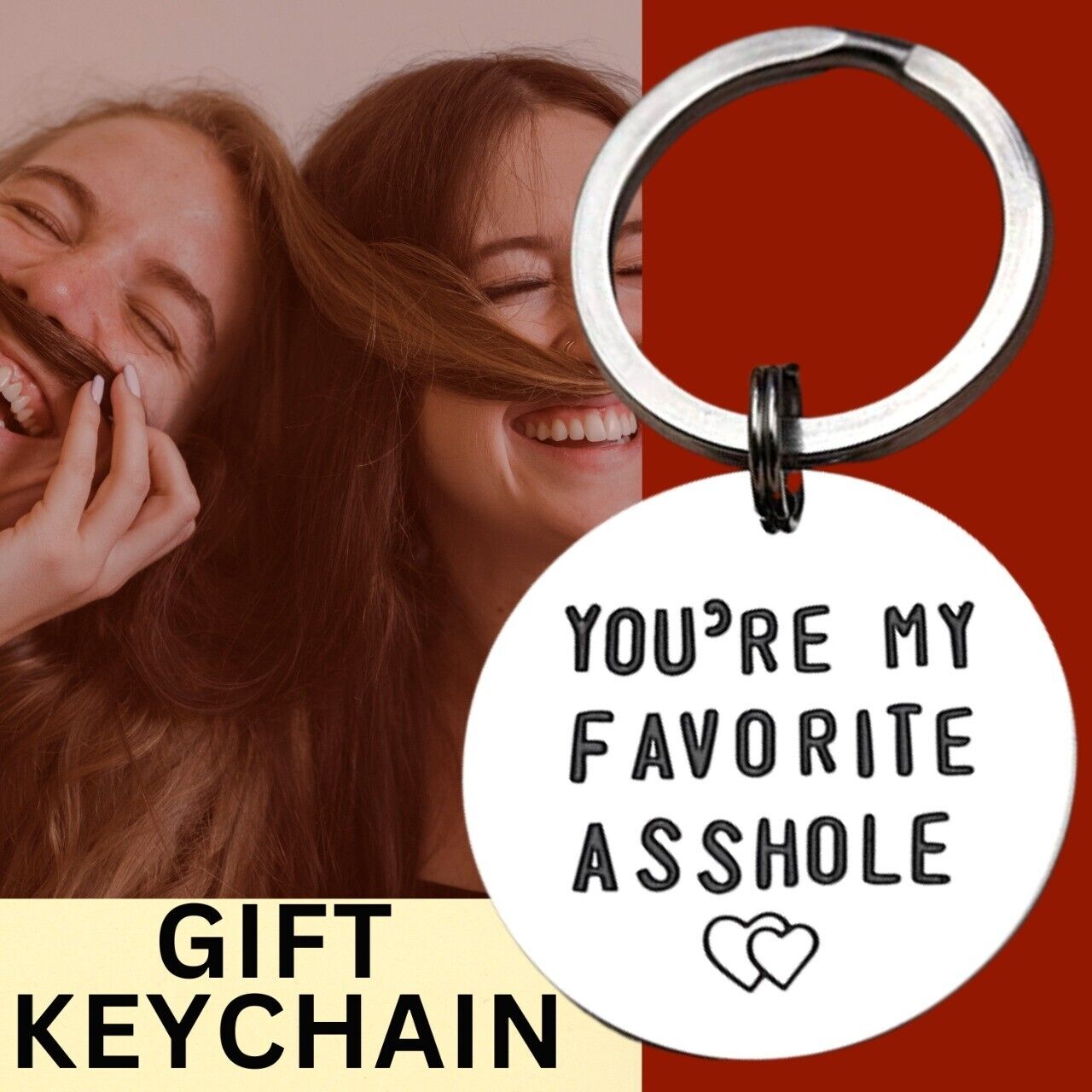 Funny Keychain Novelty Gag Gifts For Him Boyfriend Husband Valentine's Love Tag