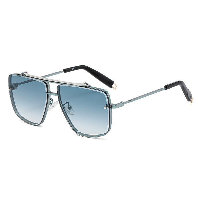 Twin-beam Metal Sunglasses For Men Image