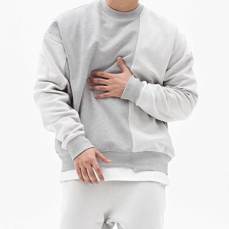 Pullover Round Neck Sweater Loose Men Clothes Image