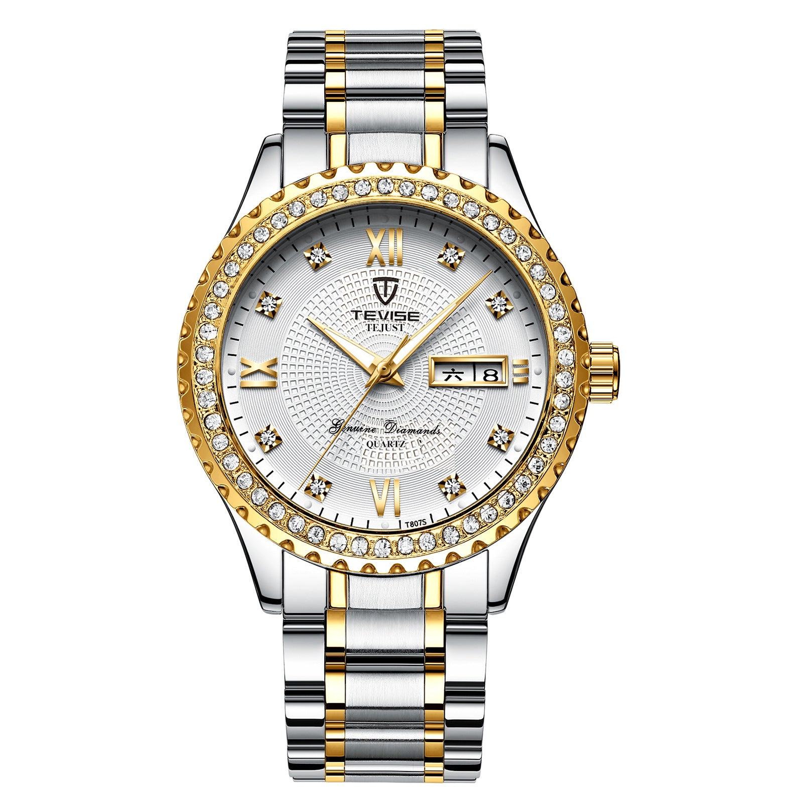 Couple Watches Quartz Gold Diamond Minimalist Wristwatches Image