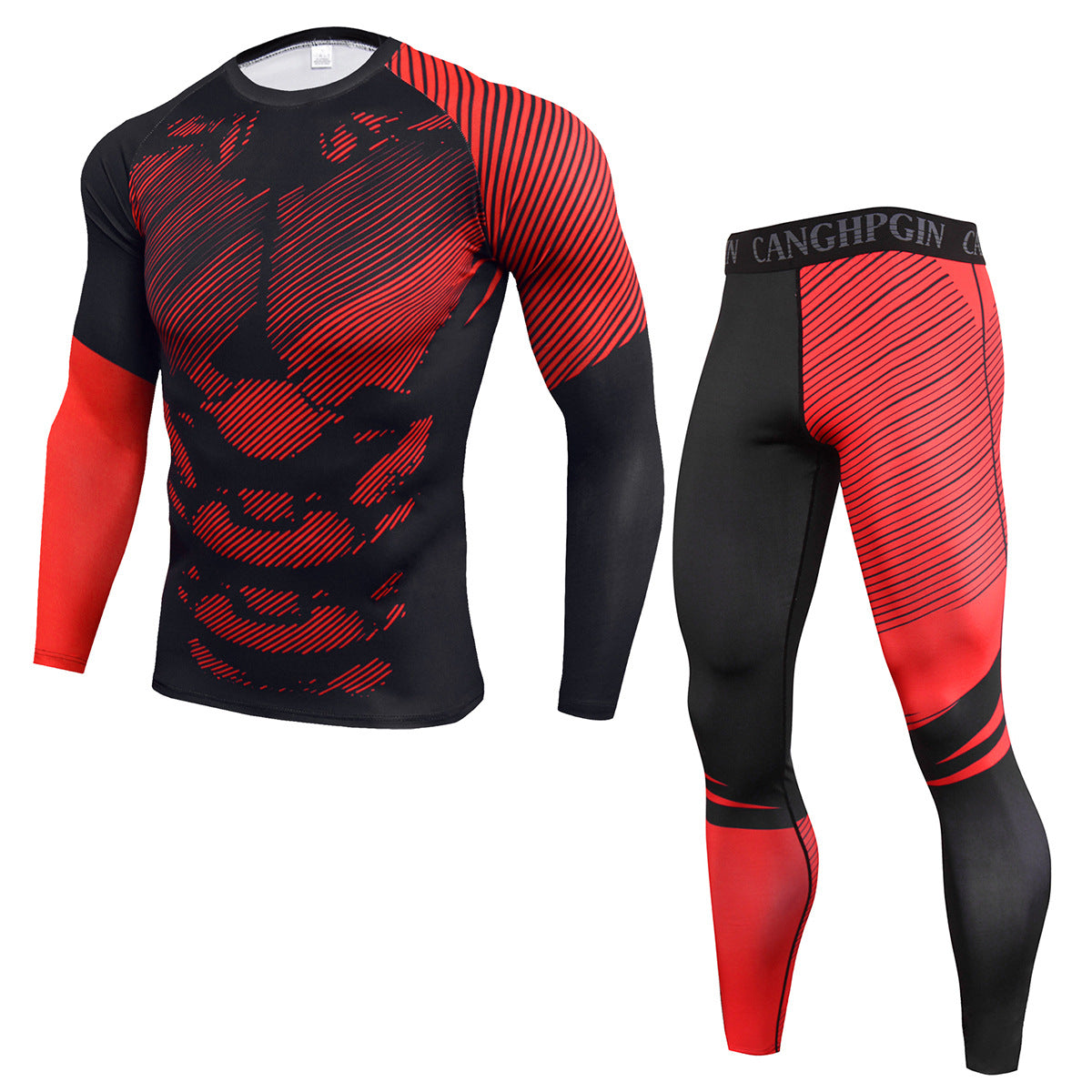 Men's PRO Tight Fitness Sports Training Suit Stretch Image