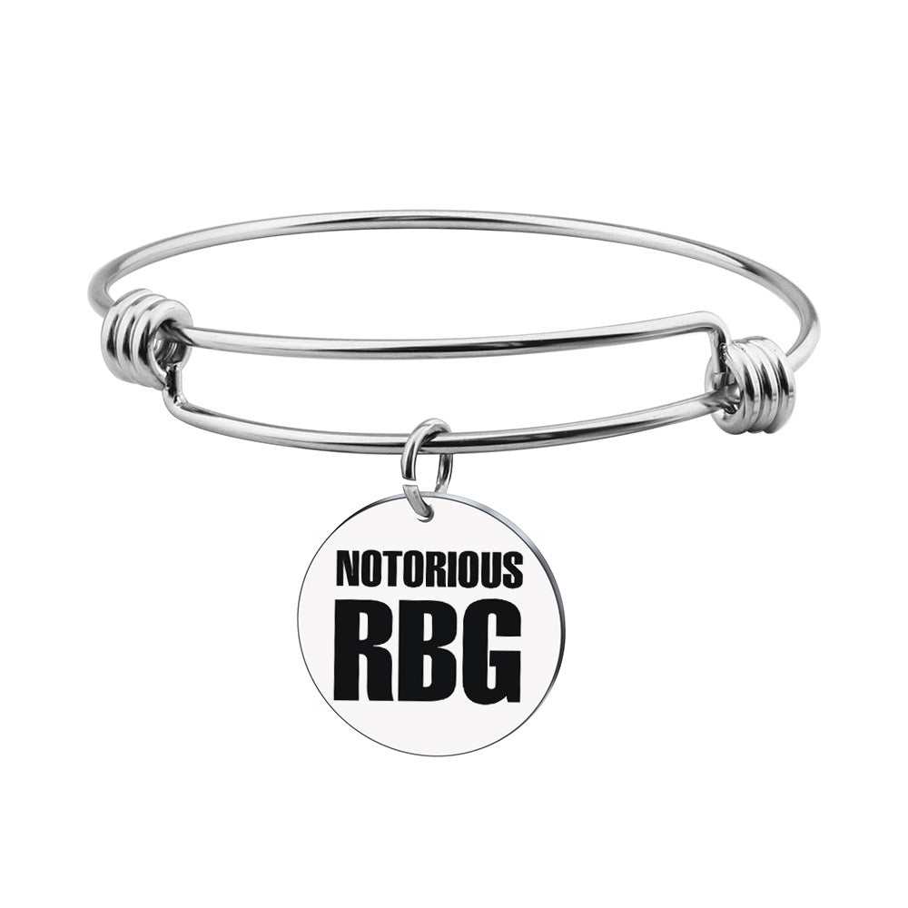 Ruth Bader Ginsburg RBG Stainless Steel Keychain Image