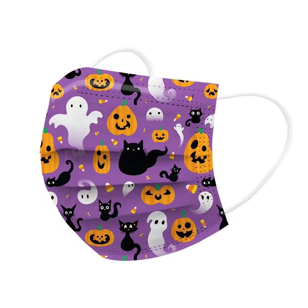 Halloween Masks Halloween Print Flat Masks Image