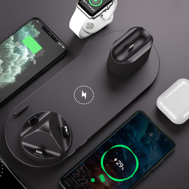 Wireless Charger For IPhone Fast Charger For Phone Fast Charging Pad For Phone Watch 6 In 1 Charging Dock Station Image