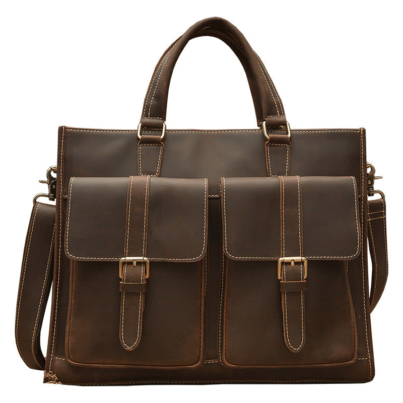 Handmade Vintage Leather Men's Briefcase Image