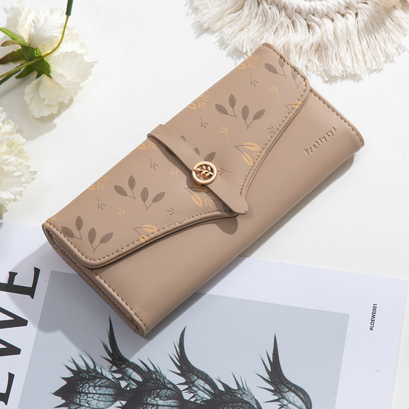 Women's Large-capacity Long Printed Hasp Clutch Image