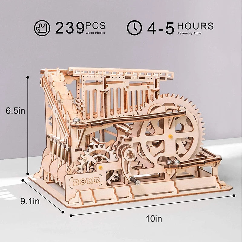 3D DIY Wooden Puzzle Roller Coaster Children's Toys Image