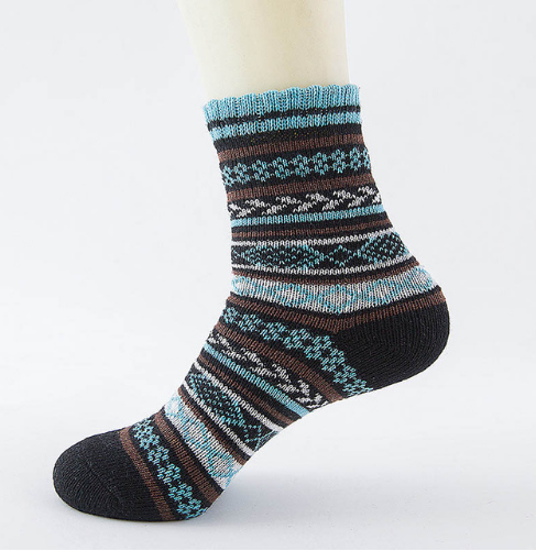 Winter Thick Warm Stripe Wool Socks Casual Sock Business Socks Image