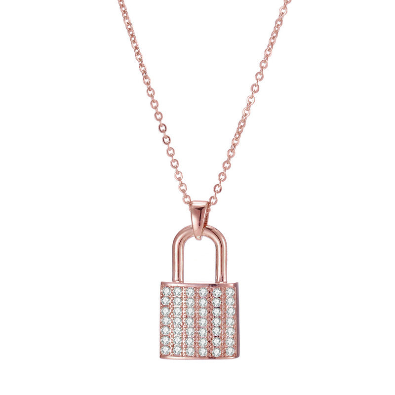 Zircon Lock Necklaces for Lover Luxury Necklace Image