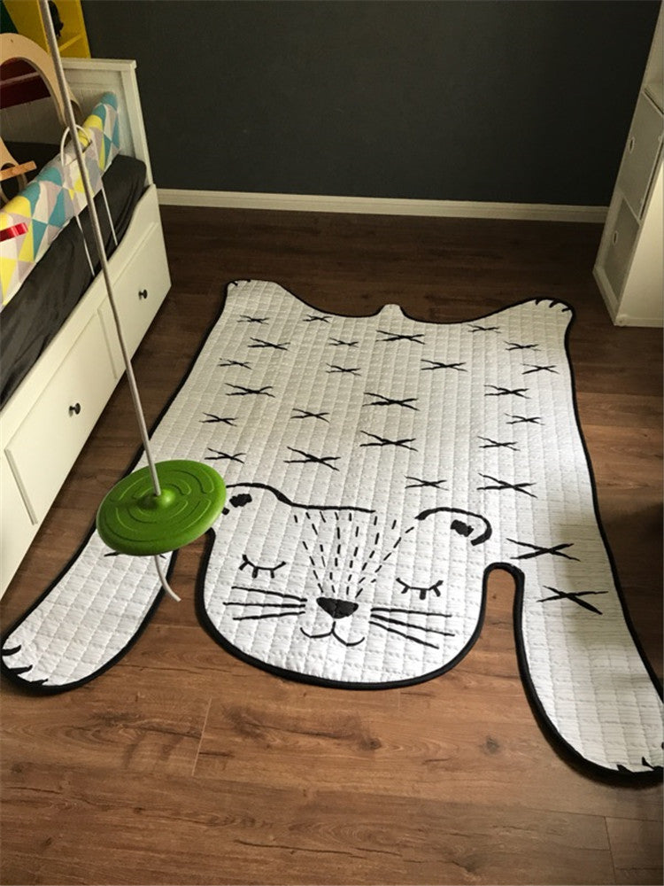 Toys Baby Play Mat Kids Carpet White Tiger Plush Rugs For Liveing Room Decoration Floor Mats Developing Mat For Children Image