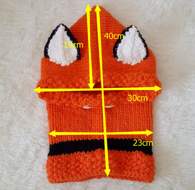 Children's wool knit hat hand-knitted warm earmuffs cape caps for men and women Image