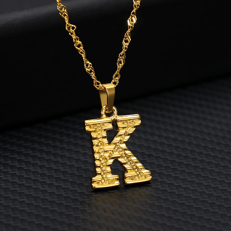 26 letters gold-plated pendant necklace Image