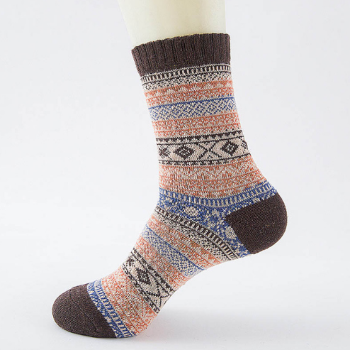 Winter Thick Warm Stripe Wool Socks Casual Sock Business Socks Image