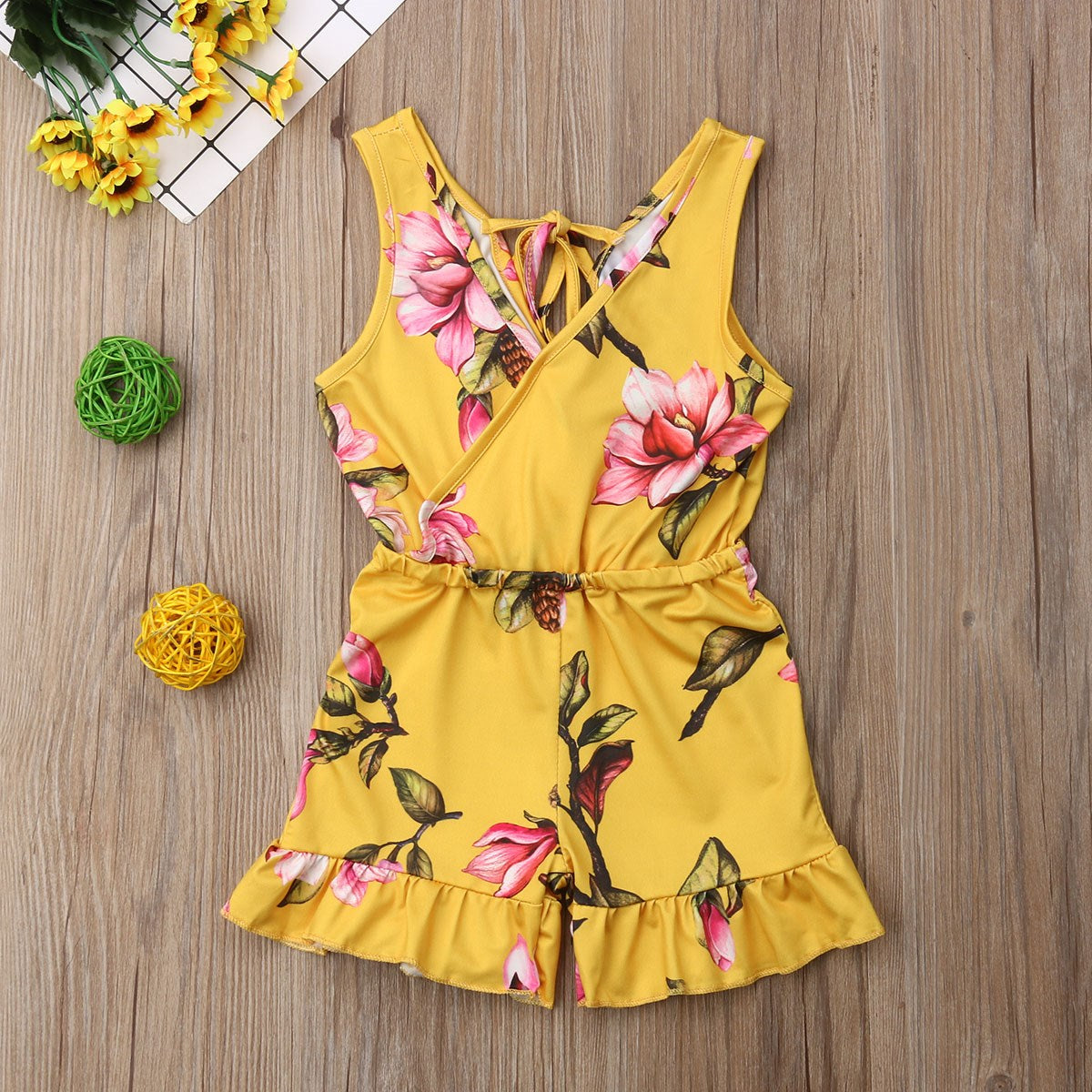 Summer Girls baby girl Floral Outfits Clothes Image