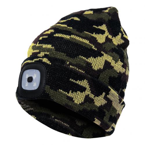 LED Knit Hat Button Cell Type Knitted Hat With Light Glowing Image