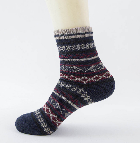 Winter Thick Warm Stripe Wool Socks Casual Sock Business Socks Image