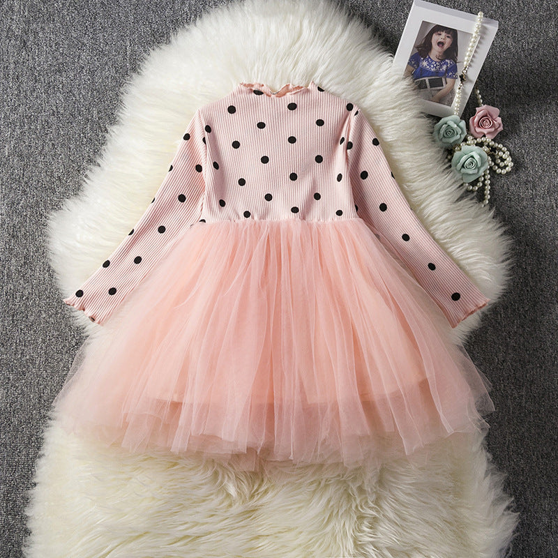 Baby Girls Spring Winter Long Sleeve Tutu Lace Dresses Infantil Newborn 1st Birthday Party Clothes Christening Gown Casual Wear Image