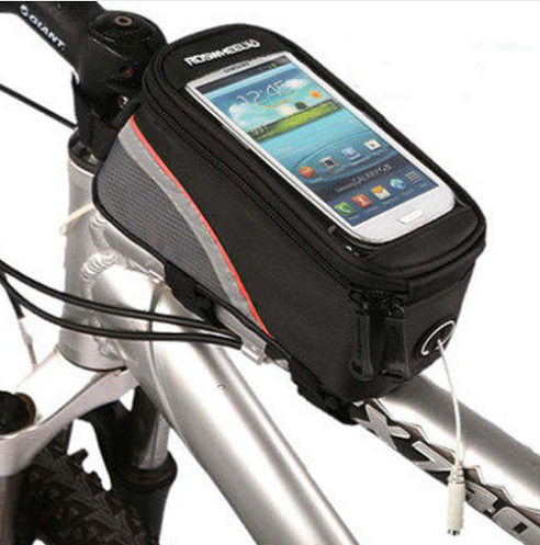 Compatible with Apple, ROSWHEEL Bicycle Frame Bags Bags Bag Holder For IPhone Mobile Phone Bag Image