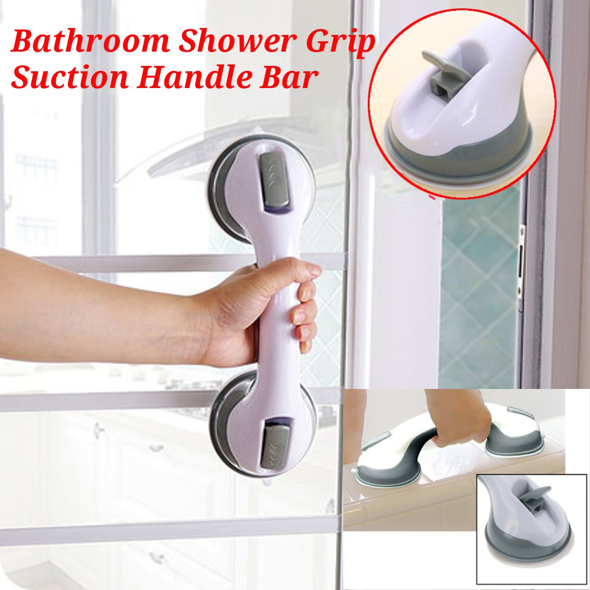 Bathroom Handrail Suction Cup Type Anti-skid Handrail Suction Cup Handrail Image