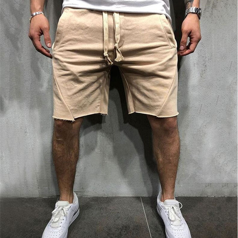 summer mens gym sports sport grey shorts for men Image