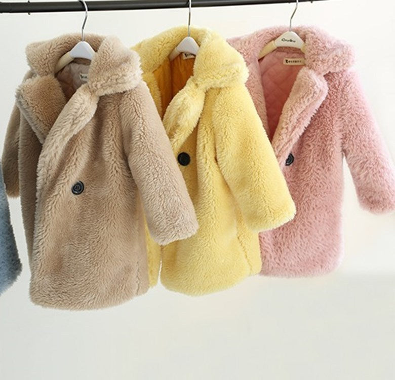 Big Kids Fur Coat In Autumn And Winter Coat Image