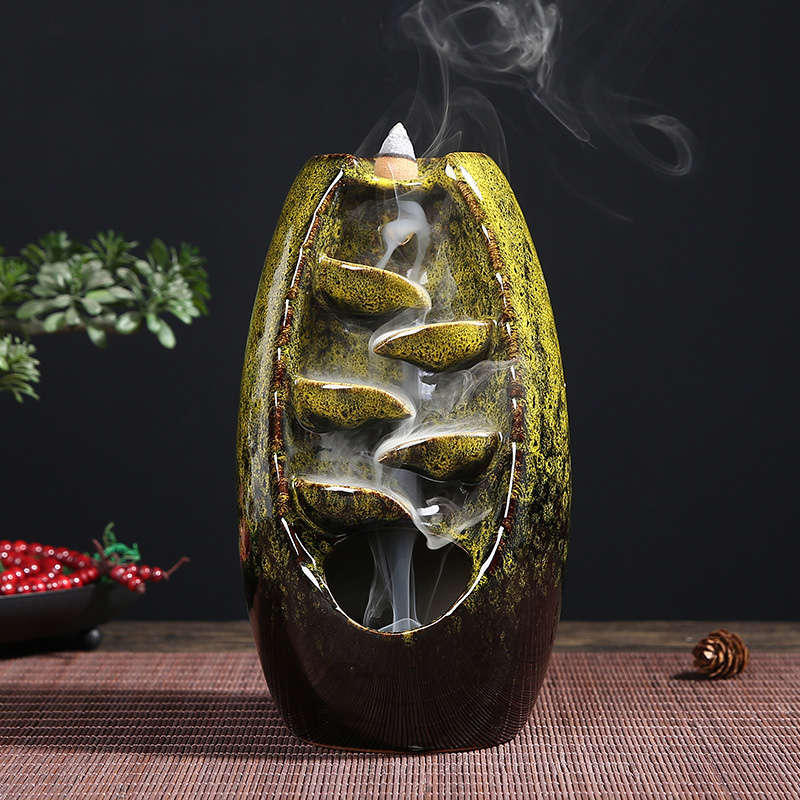 Multi-layers Ceramic Back flow Incense Burner Image